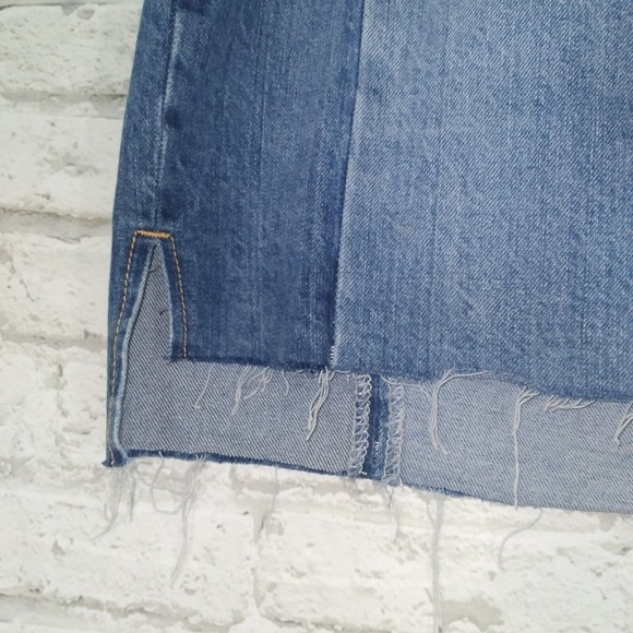 Gianni Bini Womens Skirt Size Large Becca Two Tone Jean Denim 90s Y2K - Picture 3 of 8